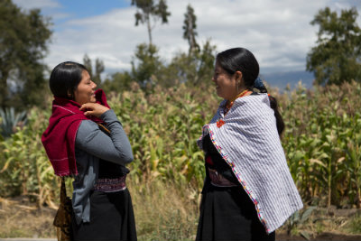 Martha Chango (right) in Tungurahua province where she works as the Municipal Councilor of Pelileo and the Chair of the Gender Commission in Tungurahua province. Photo:Michelle Gachet / UN Women