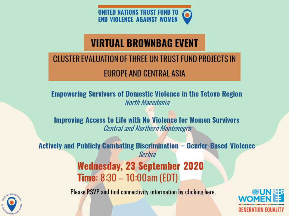 UN Trust Fund's Virtual Brownbag Event on the Cluster Evaluation of three UN Trust Fund projects in Europe and Central Asia