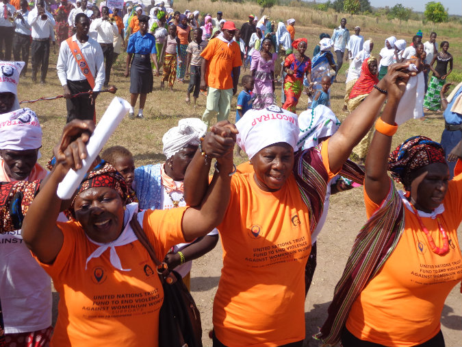 GAMCOTRAP staff participate in an event for the 16 Days of Activism to End Violence against Women. Photo: UN Trust Fund Grantee/GAMCOTRAP, the Gambia  