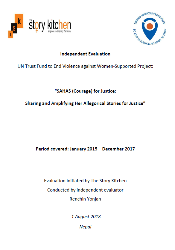 Final Evaluation: “SAAHAS (Courage) for Justice: Sharing and Amplifying Her Allegorical Stories for Justice” (Nepal)
