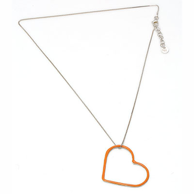  The UN Trust Fund's signature anniversary piece, the Orange Heart necklace. Photo: 3DPixel