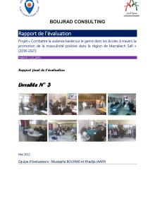 Final Evaluation: Combating gender-based violence in schools through the promotion of positive masculinity in the Marrakech Safi region (Morocco) 