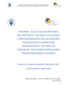 Final Evaluation: Access to justice and empowerment of women, adolescents and girls with disabilities and victims of violence (Guatemala) 