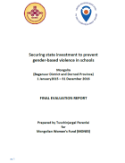 Final Evaluation Report MONES - Mongolia