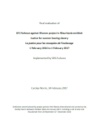 Final Evaluation Report SOS Esclave - Mauritania